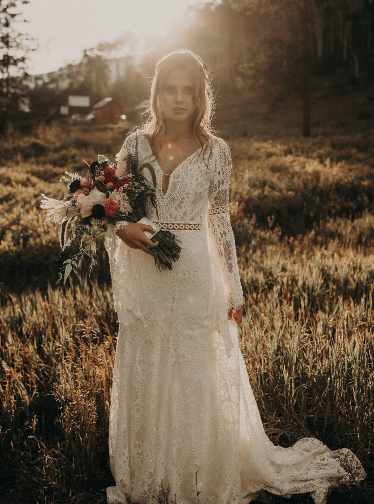 Vintage Boho Wedding Gown