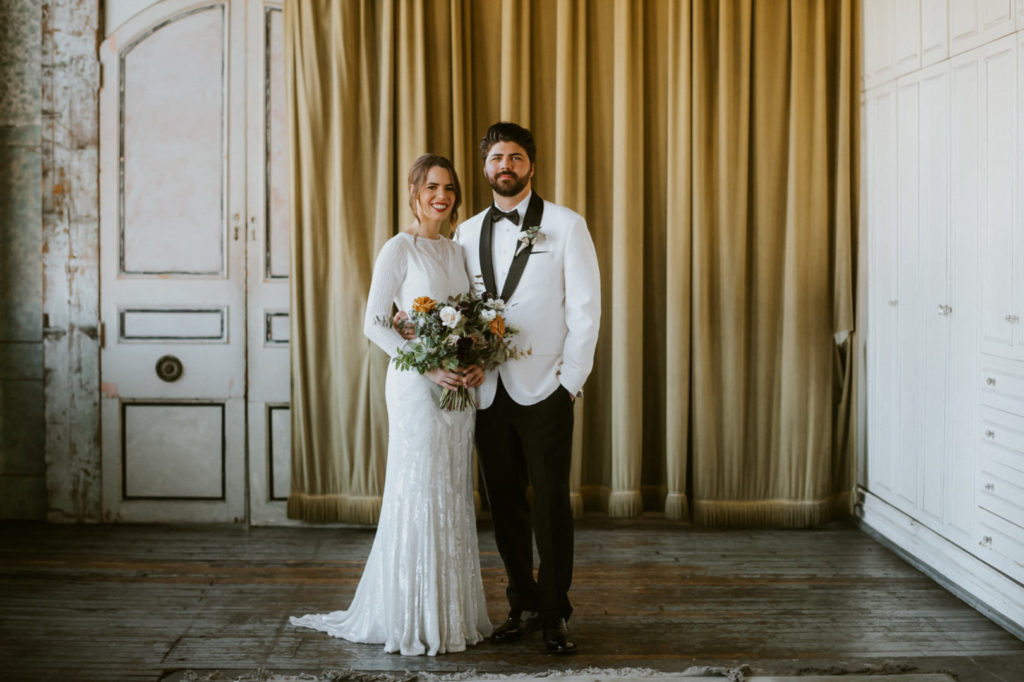 Bridal Couple | Vintage Industrial NYC Wedding