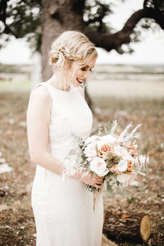 Bridal Hair | Rustic Autumn Texas Wedding