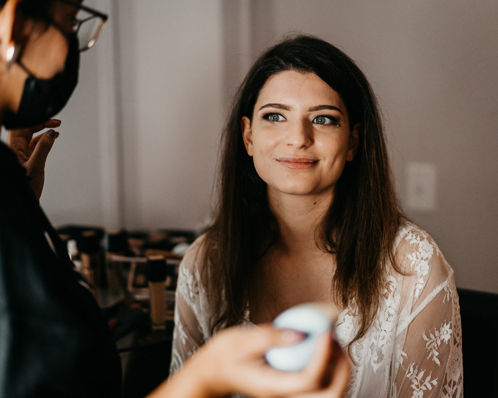 Bridal Prep | Elegant Hotel Wedding