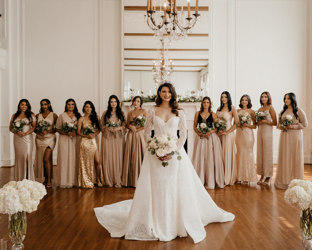 Bride and Bridesmaids | Elegant Hotel Wedding
