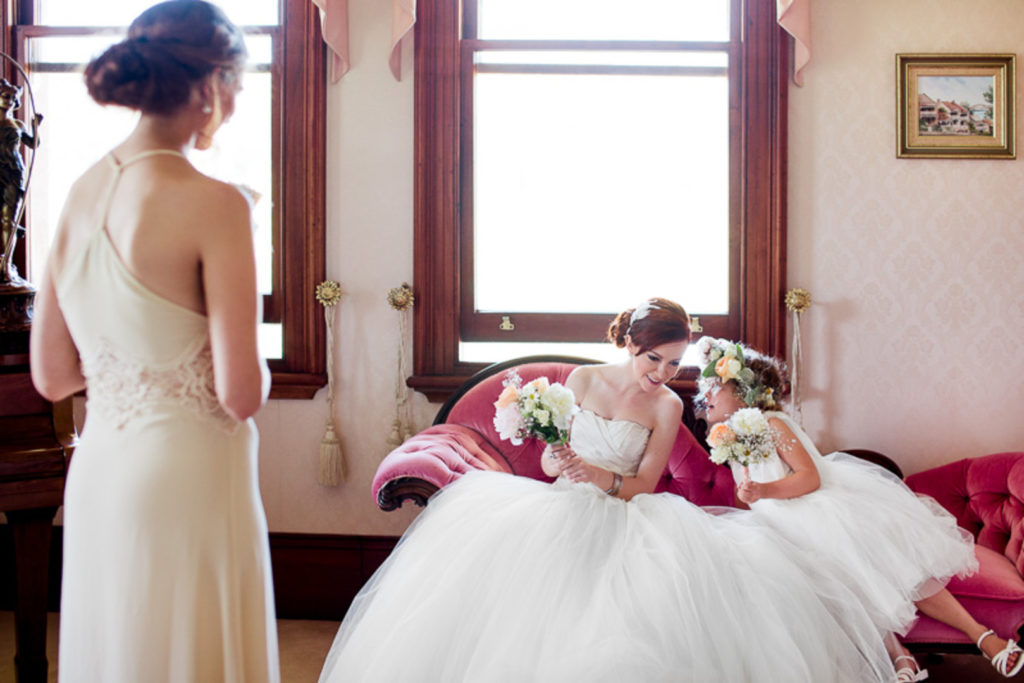 Bride + Flower Girl