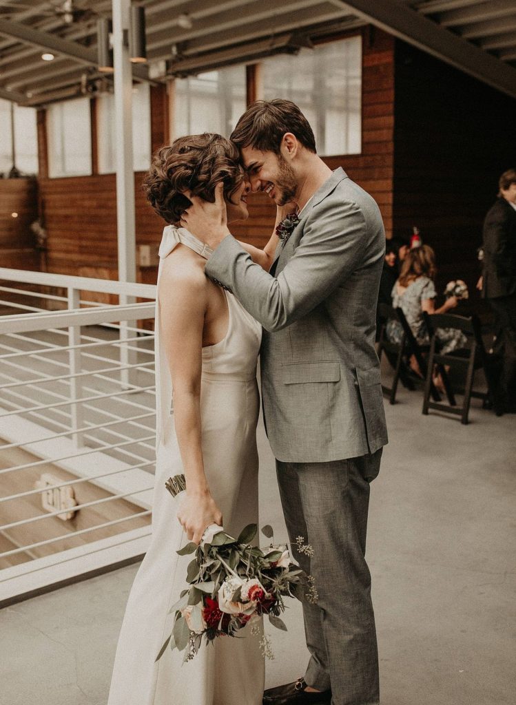 Bride and Groom Downtown Austin TX Wedding