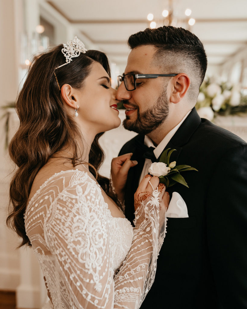 Bride and Groom | Elegant Hotel Wedding