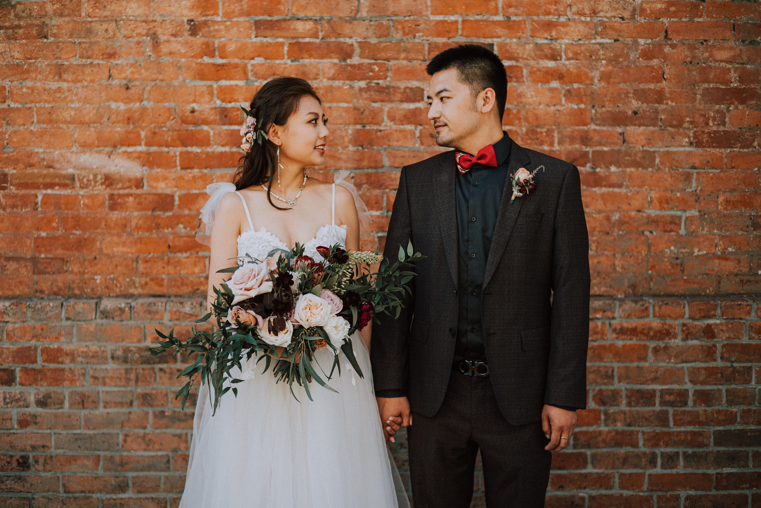 Bride and Groom Industrial Chic Wedding Vancouver