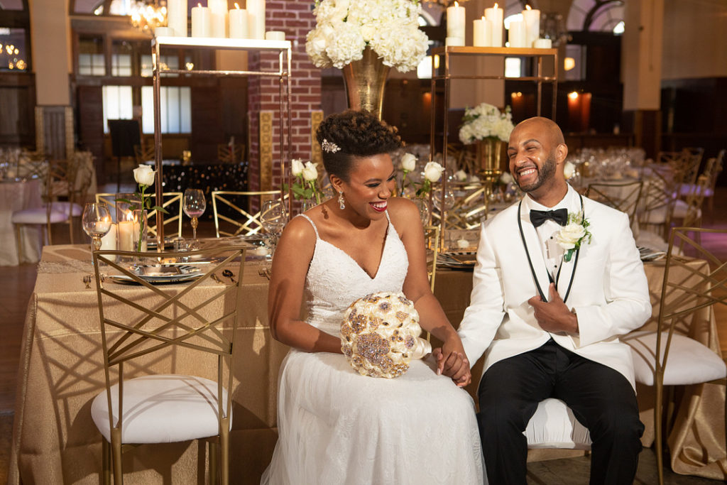 Bride + Groom Laughing