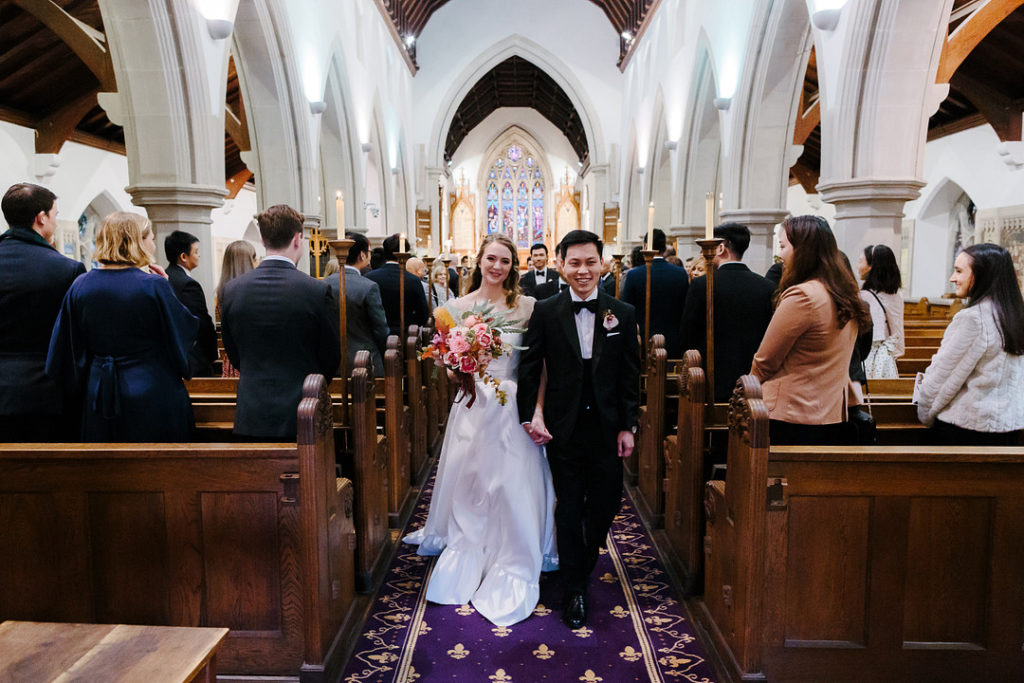 Bride and Groom Recessional | Melbourne church Wedding