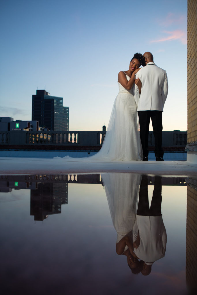 Bride + Groom Rooftop Portraits