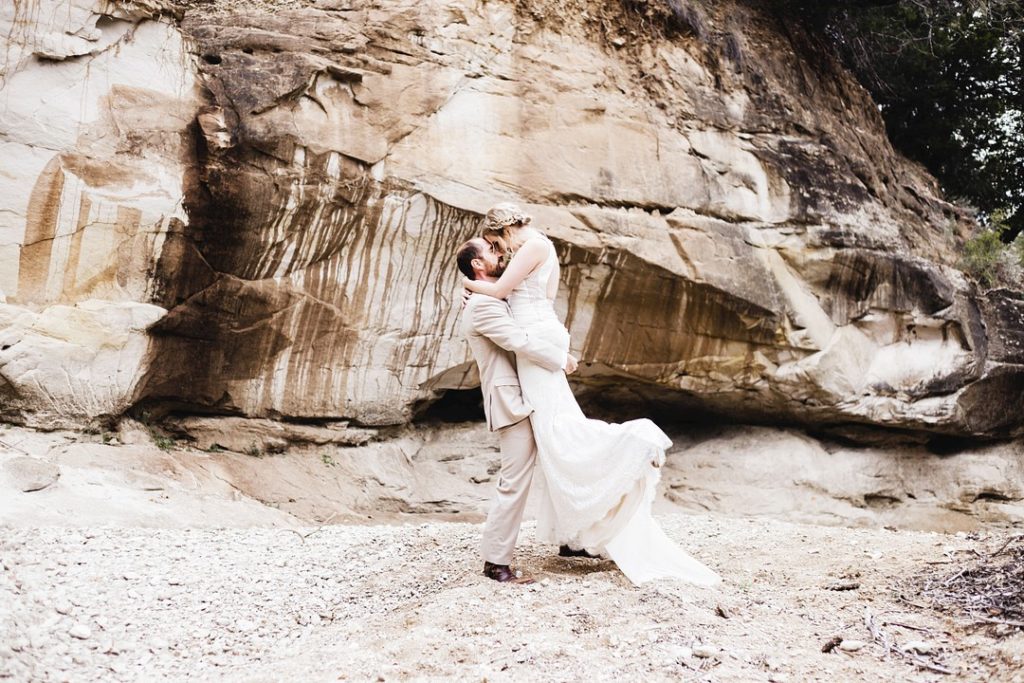 Bride and Groom | Rustic Autumn Texas Ranch Wedding