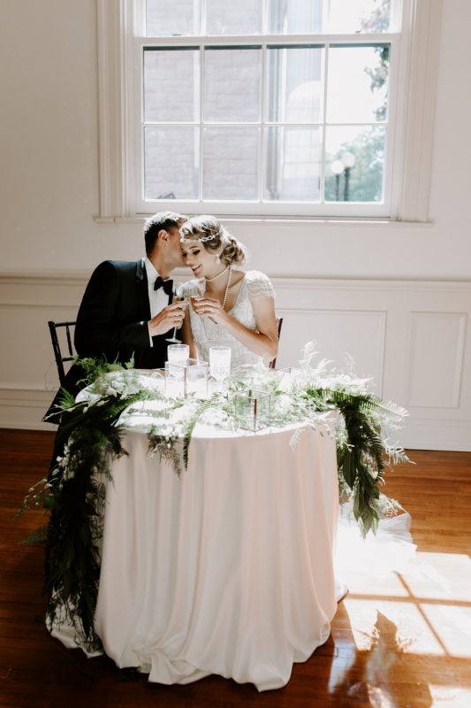 Bride + Groom Table | 1920s Wedding