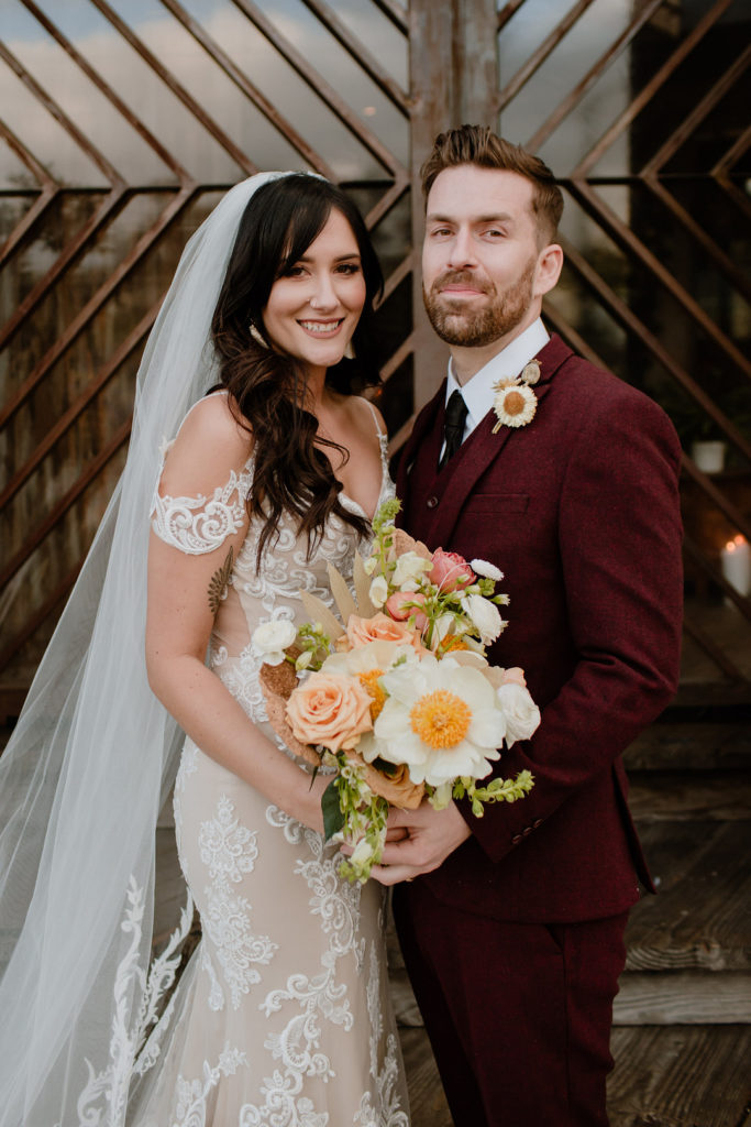 Vintage Boho LA Wedding Couple