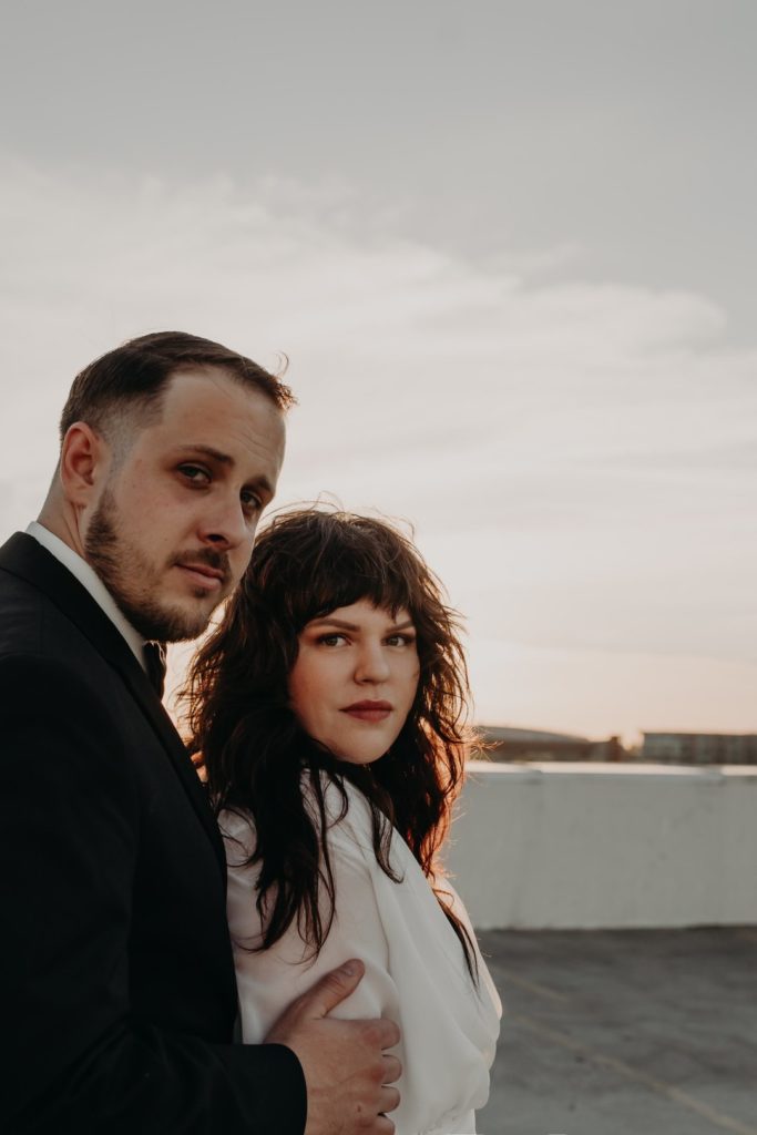 Bride + Groom | Vintage Industrial Wedding