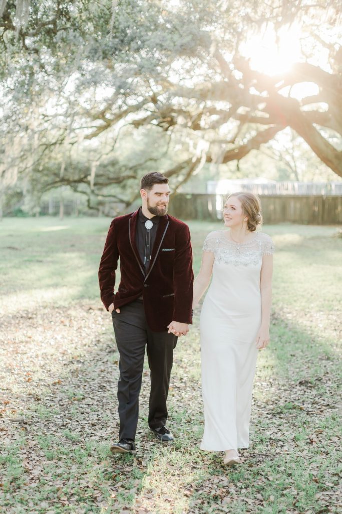 Bride and Groom | Vintage New Orleans Elopement