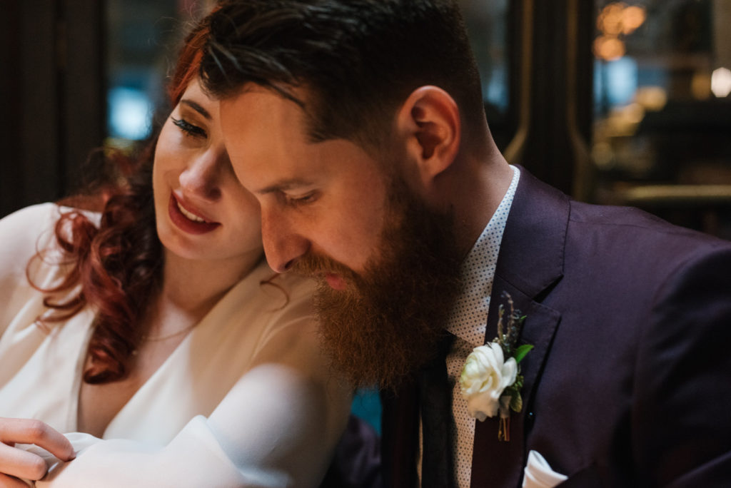 Bride and Groom | Vintage NYC Elopement