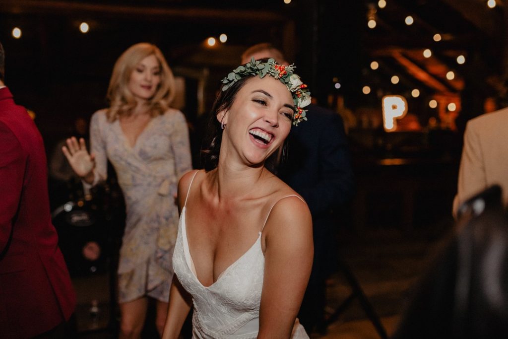 Bride Dancing | Vintage Barn Wedding