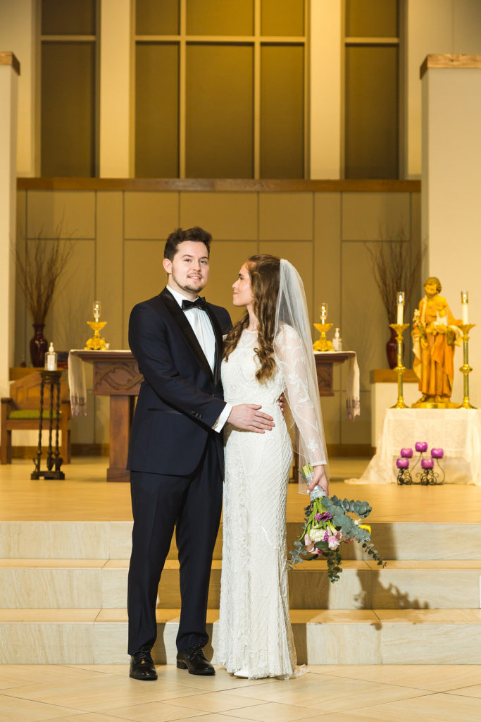 Bride + Groom Church Wedding New Orleans