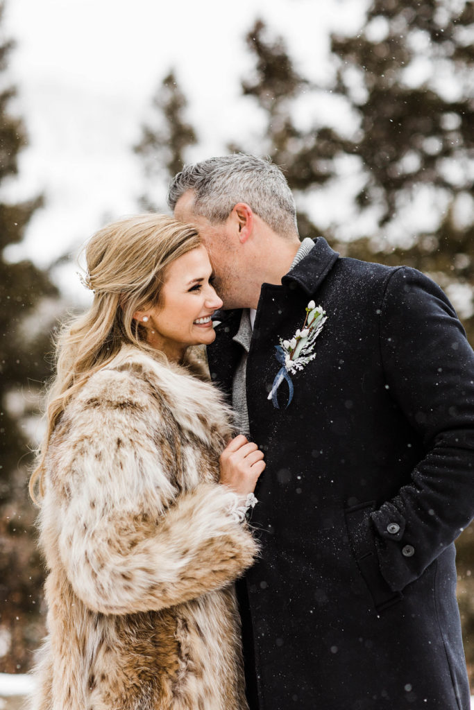 Bride + Groom Winter Wonderland Elopement