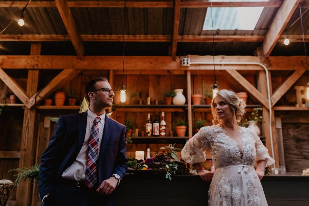 Bride + Groom Vintage Barn Wedding