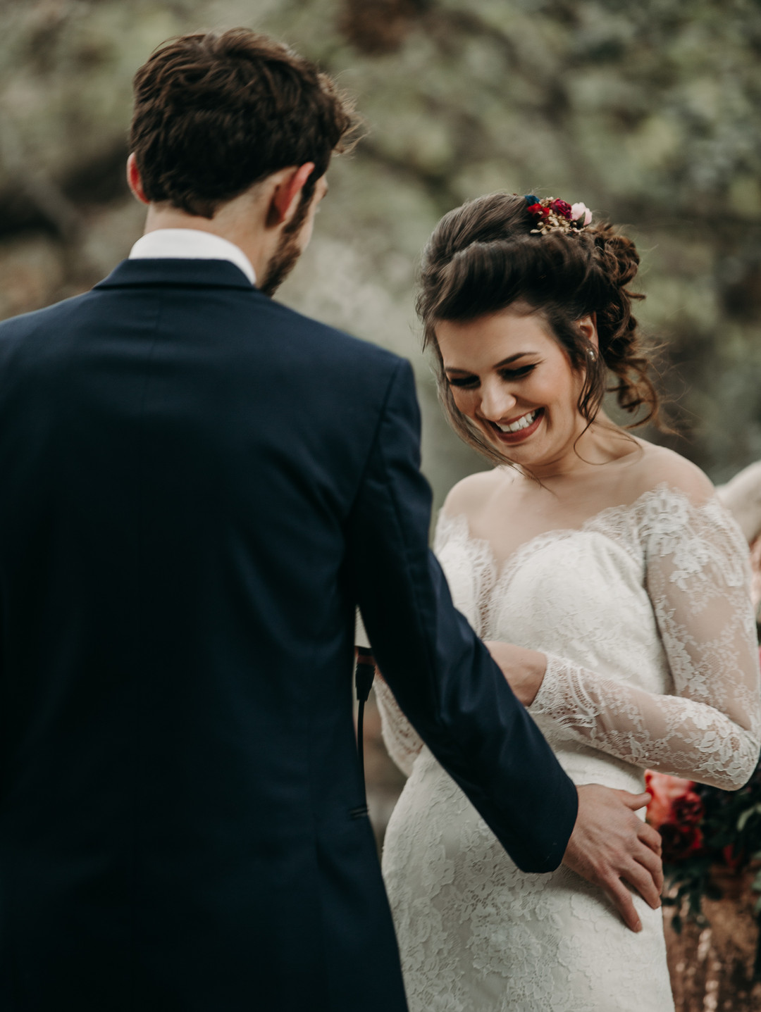 Bride Laughing | Wedding Ceremony TX