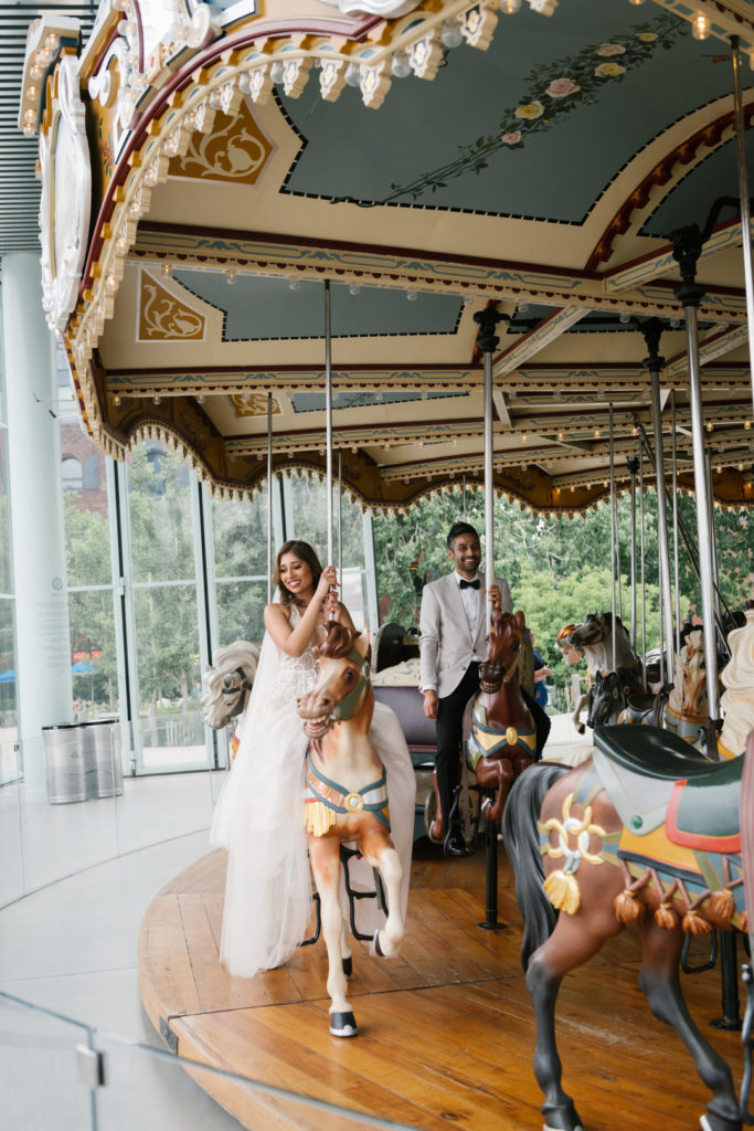 Bride on Carousel
