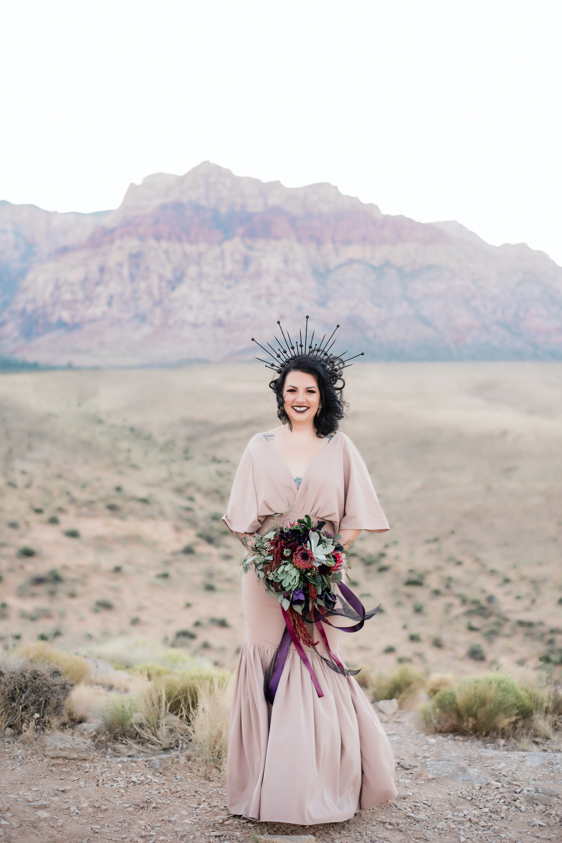 Bride Outdoor Elopement Red Rock Canyon