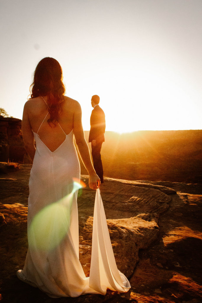 Bride Sunrise Elopement Texas