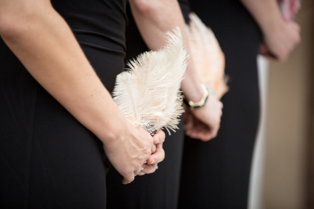 Bridesmaids Feather Fans