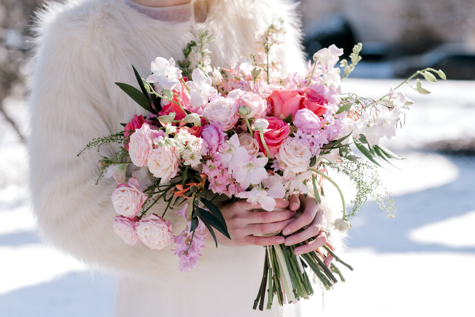 Bright Bouquet Winter Wedding