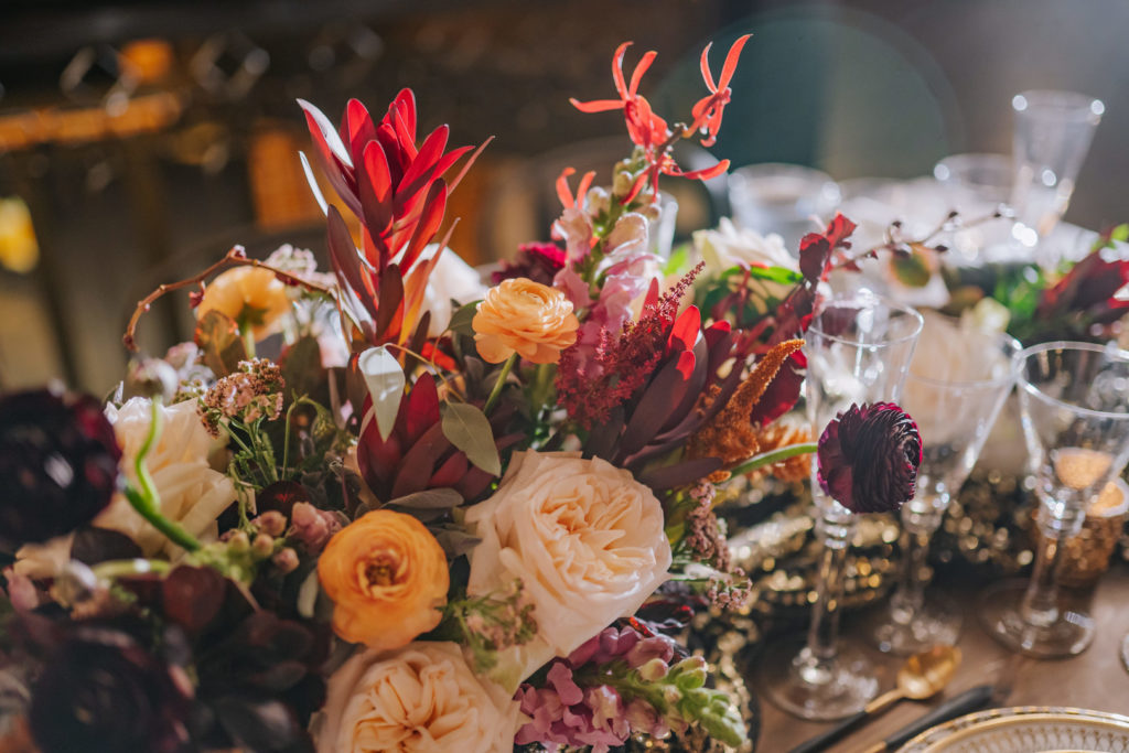 Bright Wedding Florals Industrial Venue