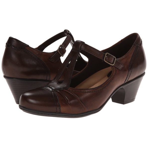 Brown Leather Flapper Shoes | T-Strap