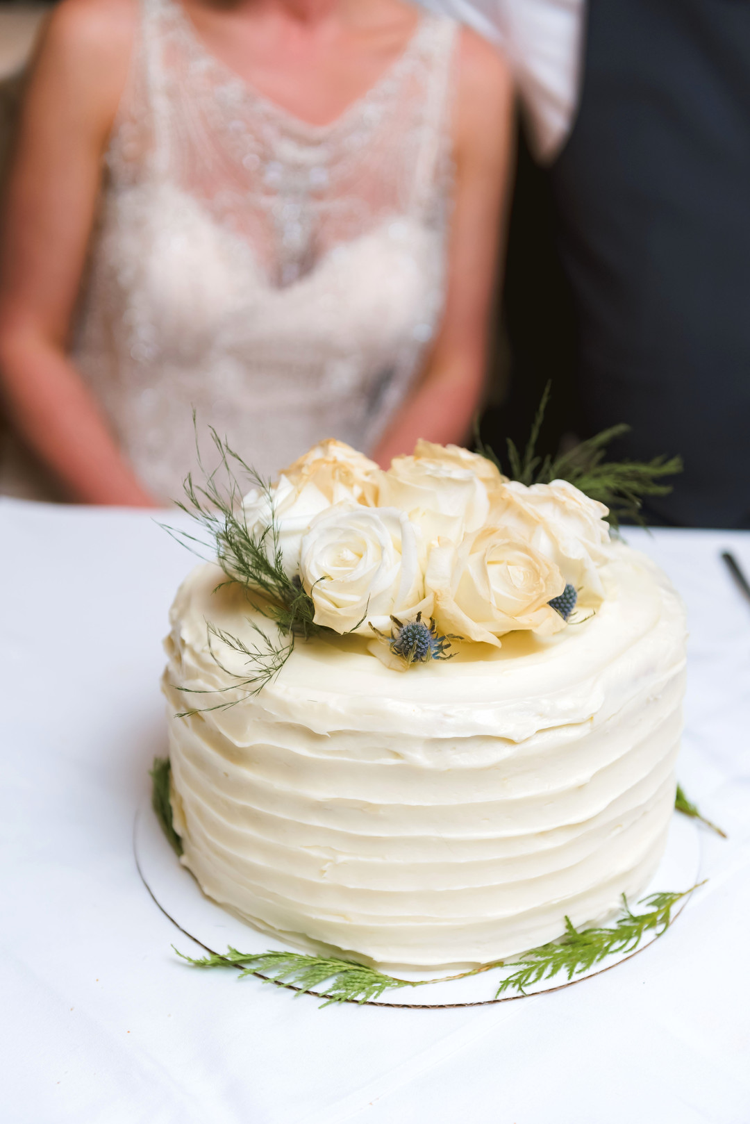 Buttercream Wedding Cake Winter Wedding