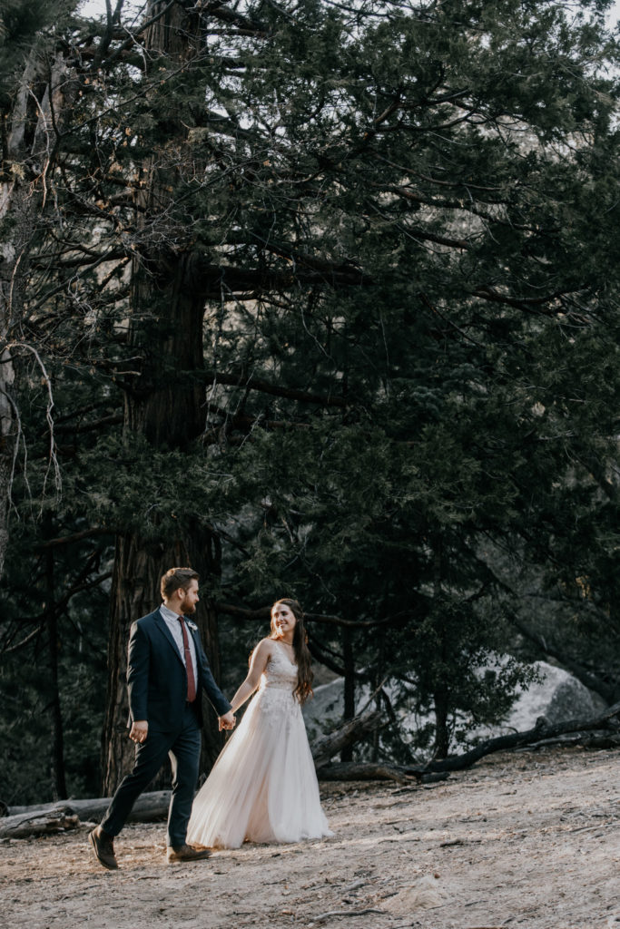 California Intimate Rustic Forest Wedding