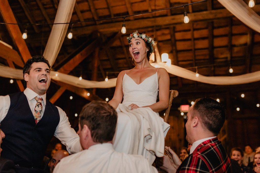 Chair Lifting Rustic Vintage Barn Wedding