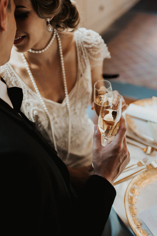 Champagne Toast 1920s Wedding