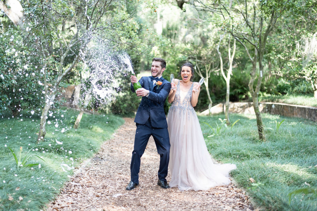 Champagne Toast | Citrus Grove Wedding