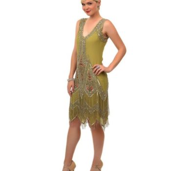 Chartreuse Flapper Dress
