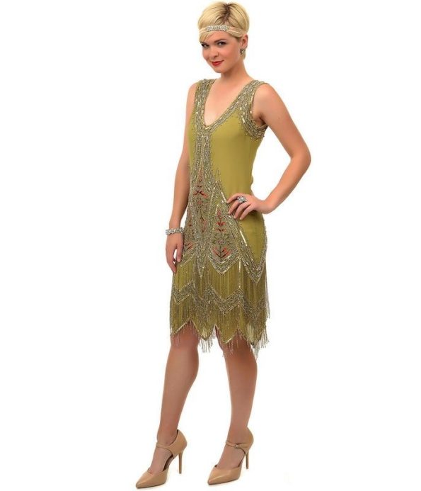 Chartreuse Flapper Dress