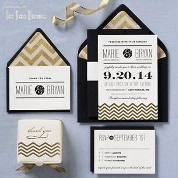 Chevron Invitation | Deco Weddings