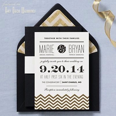 Chevron Wedding Invitation