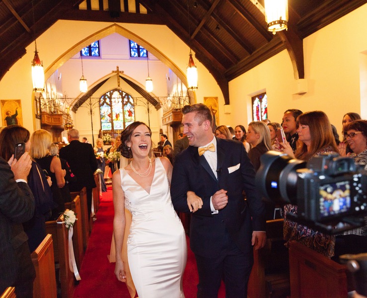 Church Ceremony Recessional | 1920s Style Wedding