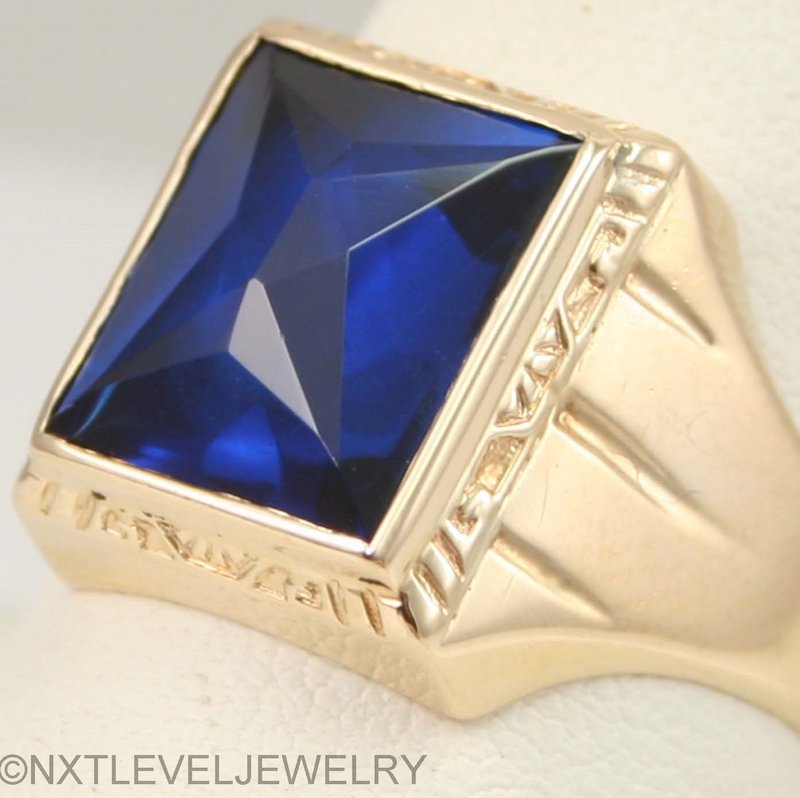 Cobalt Blue Spinel Men's Ring