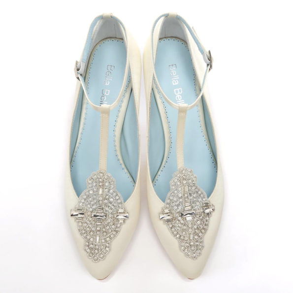 Crystal Ivory Art Deco Heels