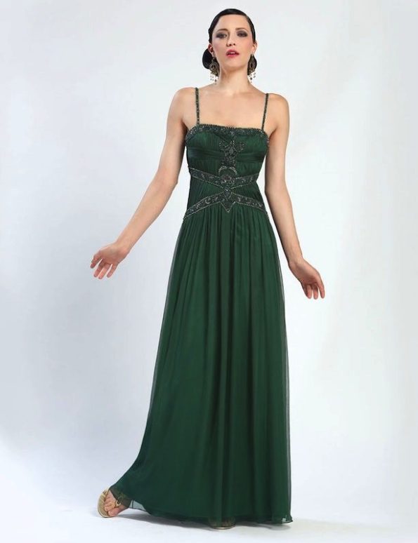 Dark Green Grecian Gown