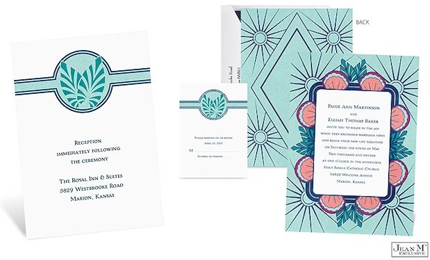 Deco Border Art Nouveau Invitations