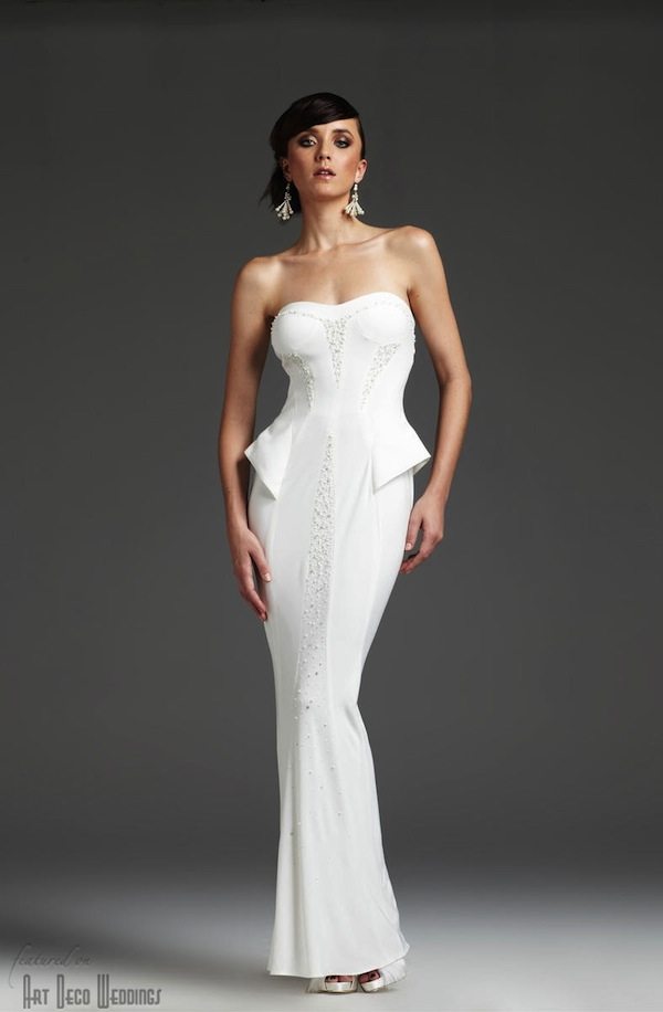 Deco Peplum Wedding Dress || VM970