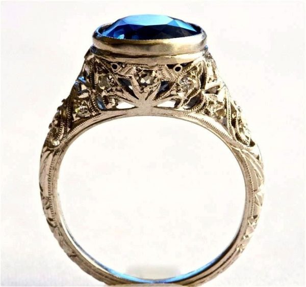 Deco Sapphire Ring