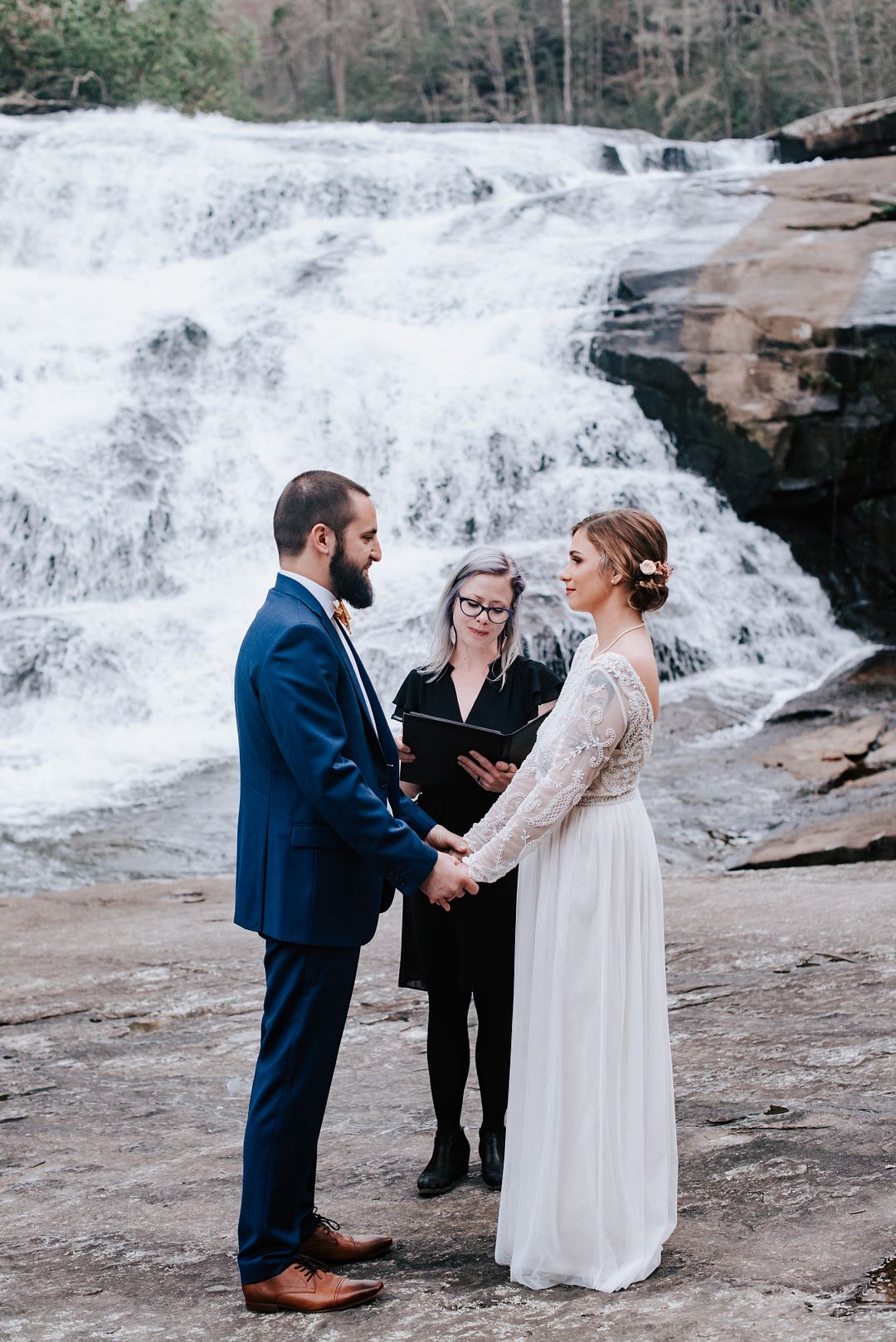 Elope North Carolina Waterfall Wedding