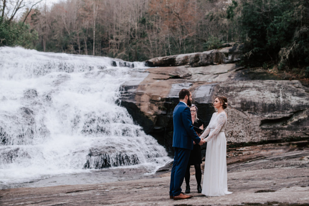 Waterfall Forest Wedding North Carolina