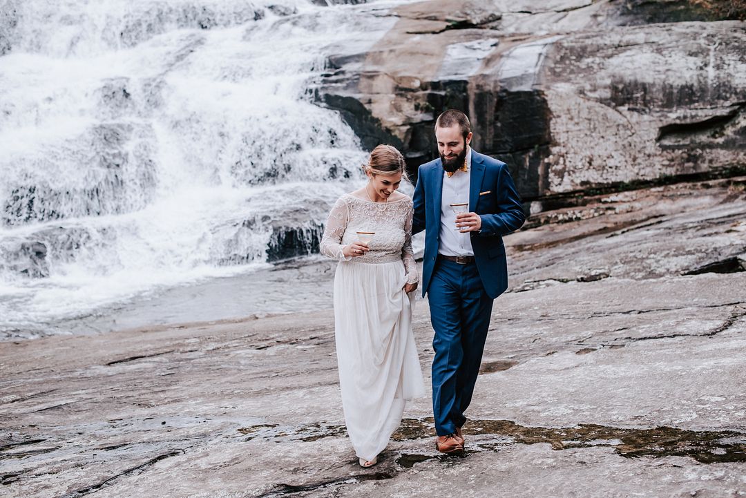 Elope Waterfall Wedding North Carolina