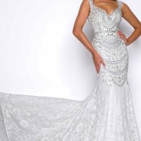 Embellished Vintage Style Wedding Gown | Mac Duggal 65684